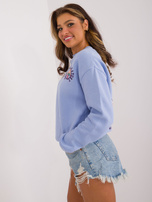 Hurt Jasnoniebieska bluza bez kaptura z printem SUBLEVEL