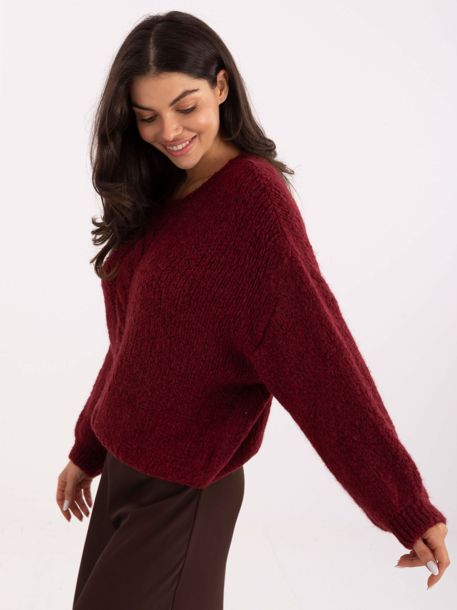 Sweter bordowy