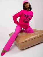 Fuchsia sweatshirt with Francisco print 