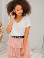 Jasnoszary melanżowy t-shirt Emory