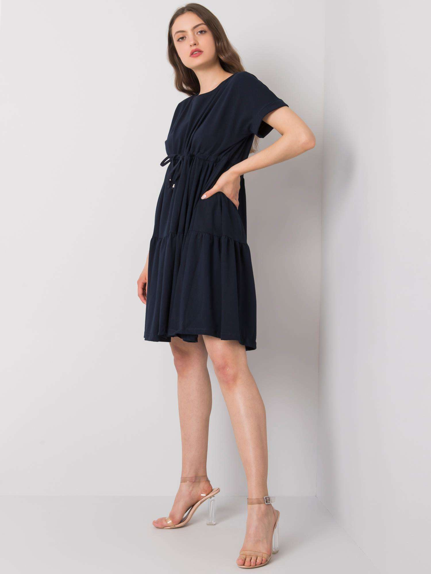 Navy blue casual dress Sebille RUE PARIS