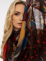 Hurtownia online Brązowa chusta komin z wiskozy