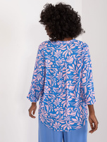 Hurt Blue-pink summer blouse with SUBLEVEL pattern.