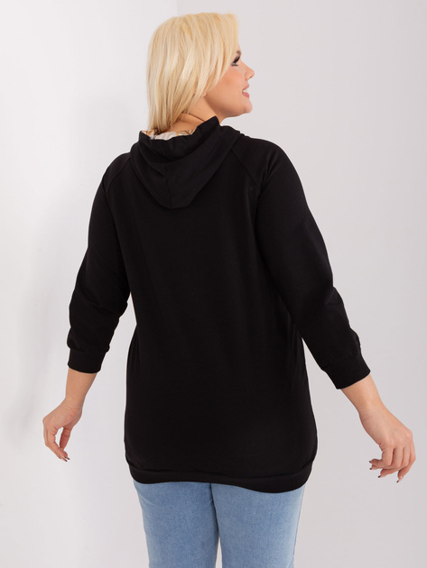 Hurt Czarna dresowa bluza plus size z podszewką