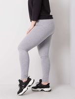Szare melanżowe legginsy z bawełny plus size Phoebe