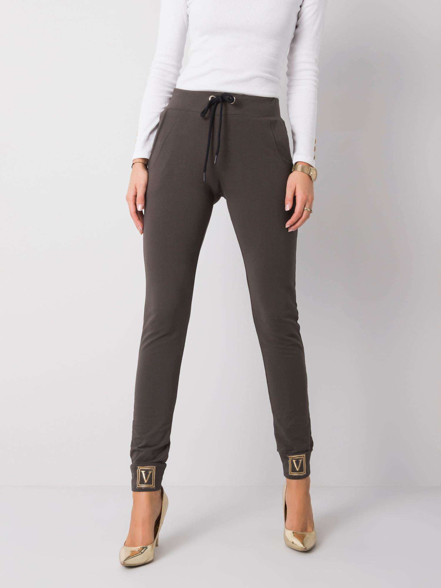 Ciemne khaki spodnie Giulianna 