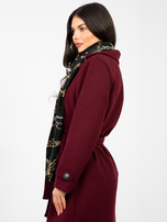 Czarna damska chusta z nadrukiem