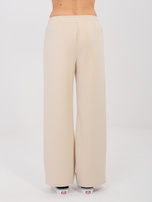 Beżowy damski komplet z bluzą oversize RUE PARIS 