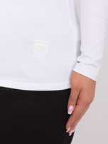Hurt Biała bluzka plus size z długim rękawem