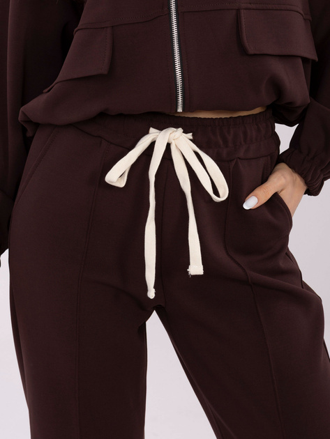 Ciemnobrązowe dresowe spodnie od kompletu