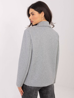 Szary krótki płaszcz dwurzędowym zapięciem RUE PARIS