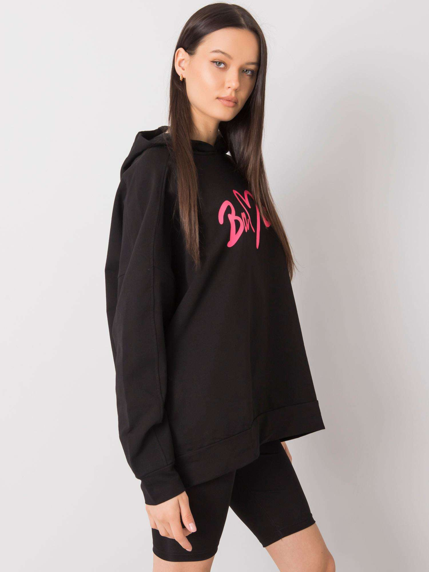 Czarna bluza z kapturem Edna