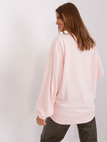 Hurtownia Jasnoróżowa szeroka bluza damska