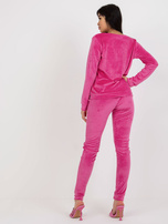 Hurt Różowy komplet welurowy z wiskozy Clarisa RUE PARIS