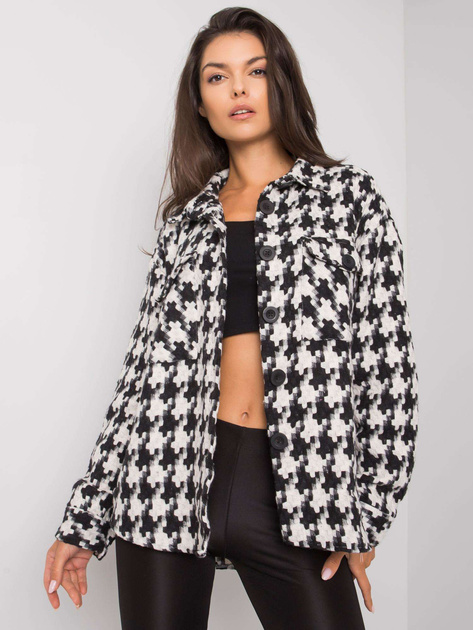 Biało-czarna koszula z kieszeniami Shantice