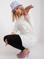 Ecru dresowa tunika plus size bawełniana Jana