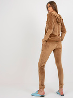 Hurt Ciemnocamelowy komplet welurowy ze spodniami Melody 