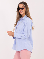 Niebieska damska koszula z kołnierzykiem 