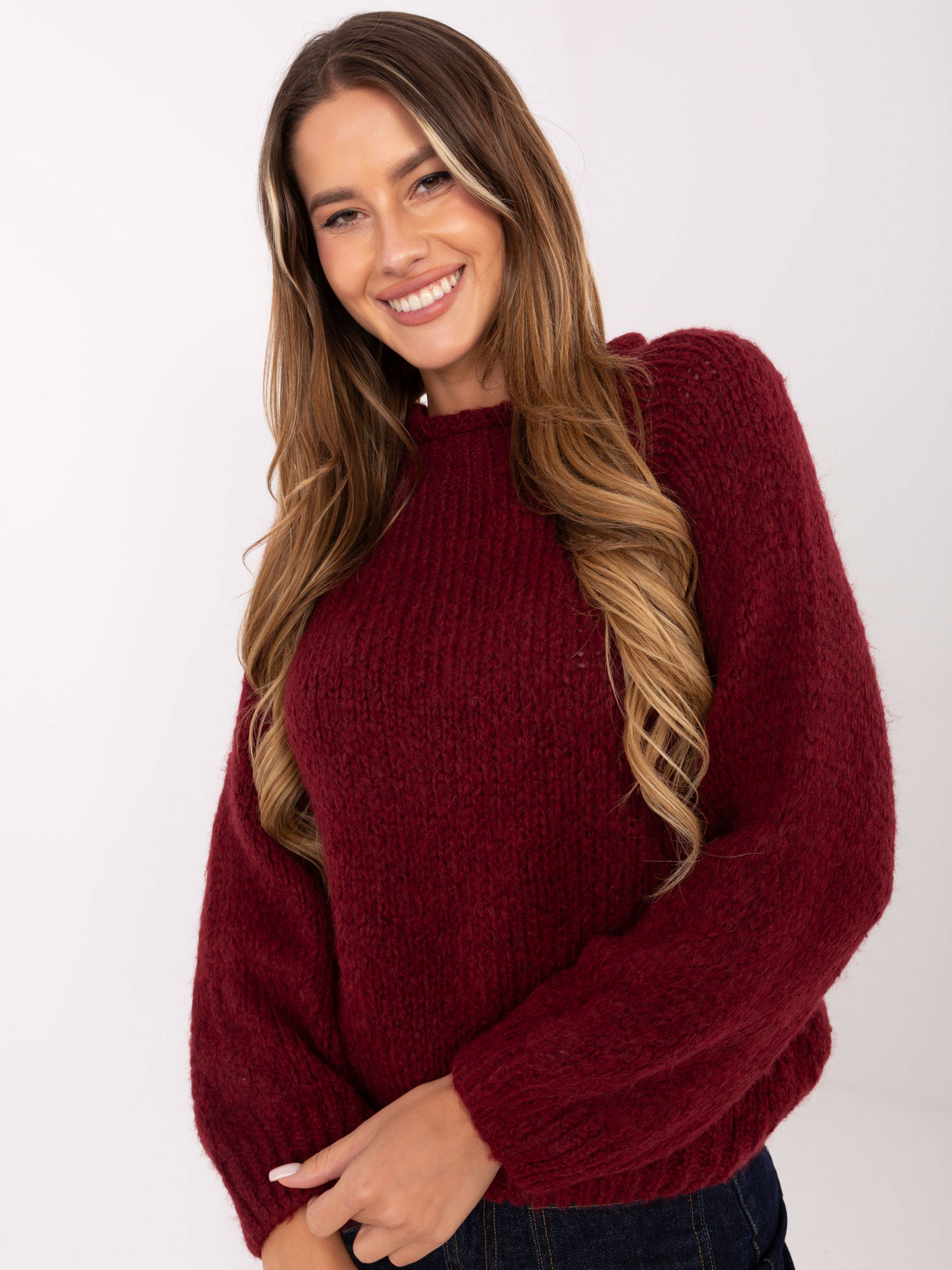 Sweter bordowy