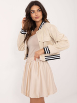 Hurtownia Beżowa spódnica bombka z połyskiem