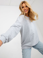 Hurt Szara bluza damska basic bez kaptura