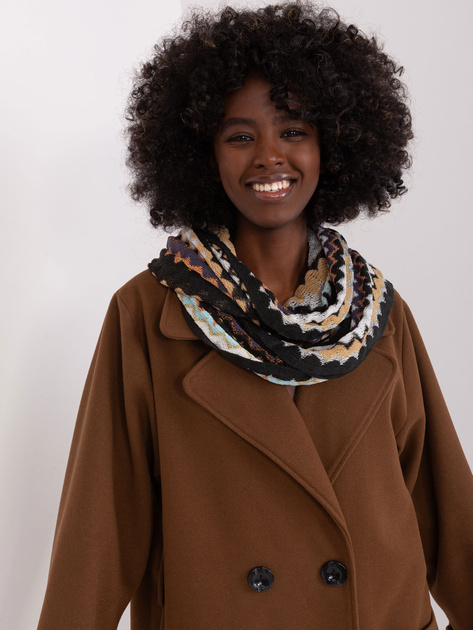 Hurt Ciemnozielony komin z błyszczącą nicią