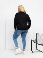 Czarna damska bluzka plus size z modalu