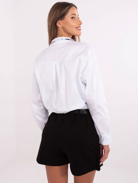 Hurt Biała bawełniana koszula damska z krawatem