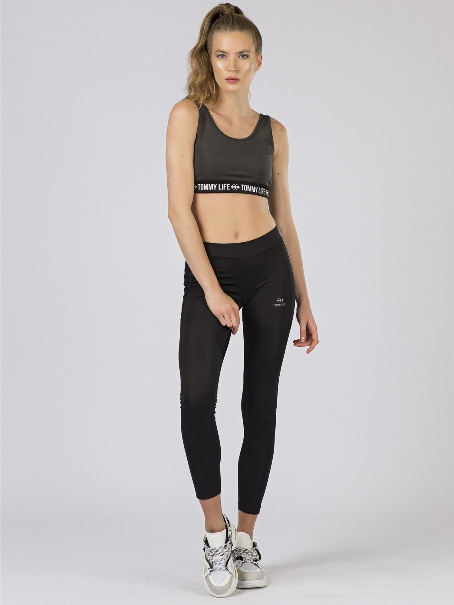 TOMMY LIFE Khaki top sportowy