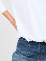 Biała bluzka basic ze ściągaczem RUE PARIS 