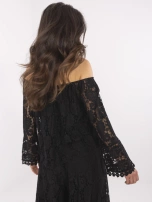 Czarna koronkowa bluzka hiszpanka od kompletu