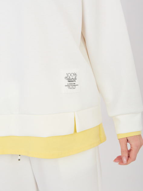 Ecru komplet z efektem koszulki pod spodem RUE PARIS