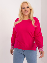 Hurt Fuksjowa bluzka plus size z długim rękawem 