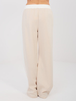 Beżowy dresowy komplet z wypukłym napisem RUE PARIS 