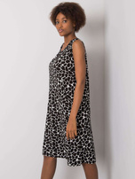 Czarno-biała sukienka z printem Nira