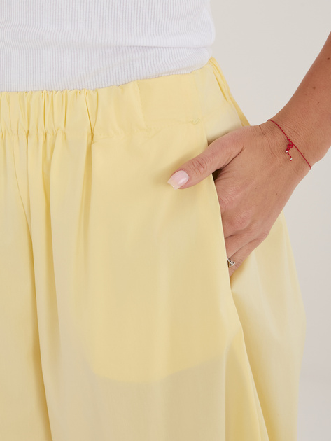 Jasnożółta spadochronowe spodnie z nogawką 7/8 RUE PARIS