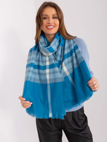 Hurtownia Niebiesko-szary wzorzysty szal