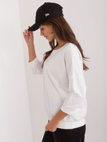 Online warehouse Ecru oversized sweatshirt with print.