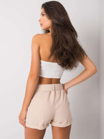 Beżowe szorty z paskiem Mabinty