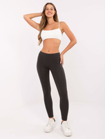 Khaki sportowe legginsy z bawełny BASIC FEEL GOOD