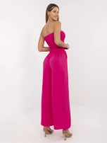 Fuchsie kombinéza bandeau s kalhotami.