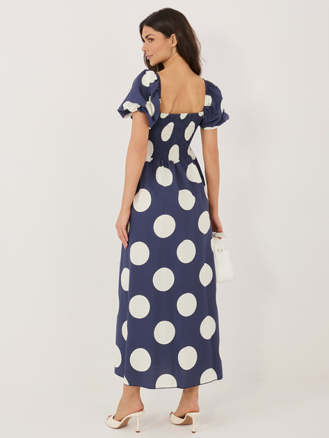 Granatowa rozkloszowana sukienka hiszpanka