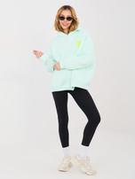 Mátová dámská oversized mikina s kapucí.
