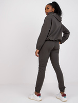 Khaki komplet dresowy z bluzą i spodniami Natela