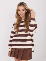 Jasnobeżowa bluza z naszywką na rękawie