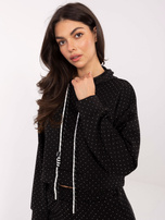 Czarny damski komplet z troczkami RUE PARIS 