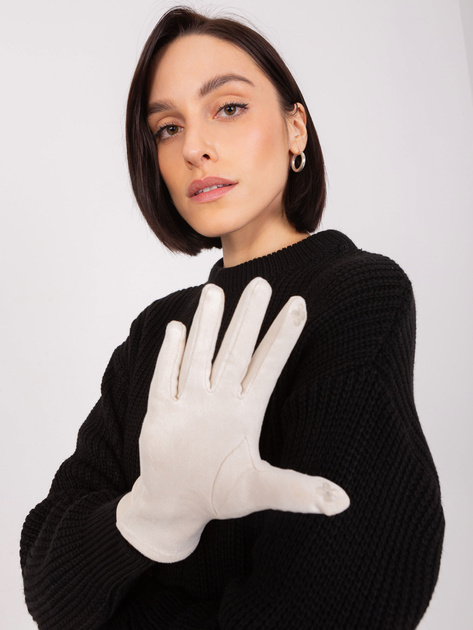 Hurt Jasnobeżowe damskie rękawiczki damskie