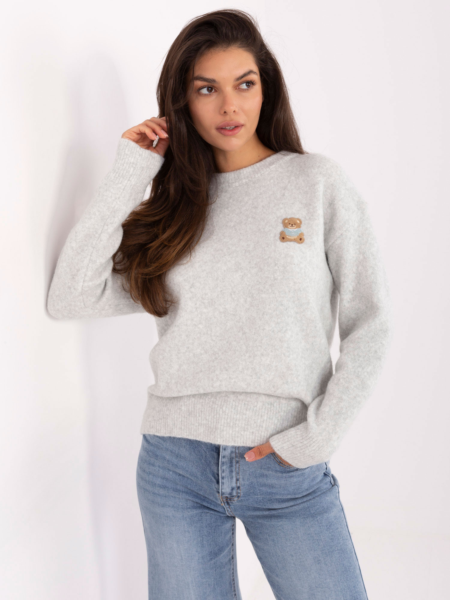 Sweter jasny szary