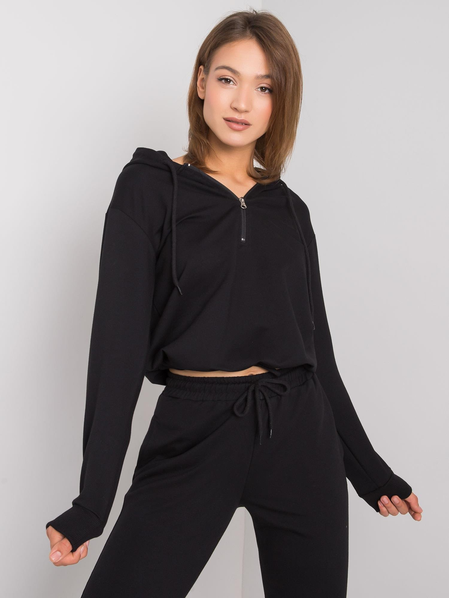 Czarna bluza z kapturem Ronnie SUBLEVEL