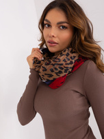 Online wholesale Red women's patterned scarf.